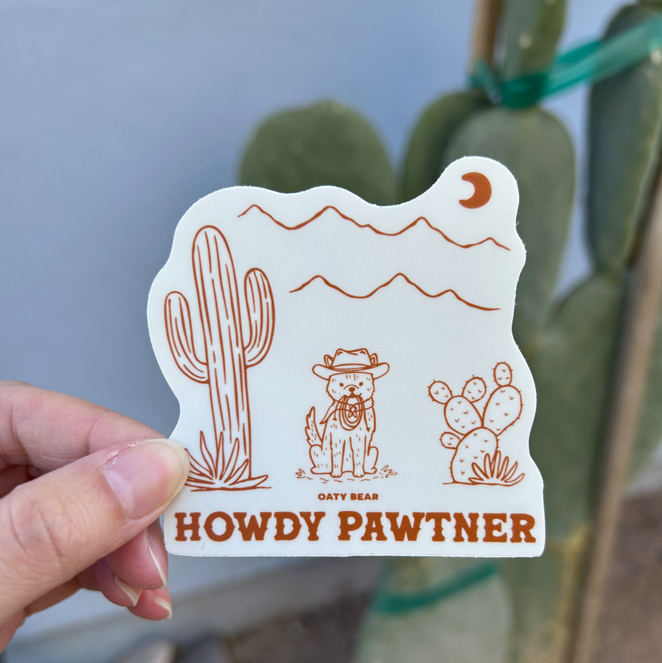 Howdy Pawtner Vinyl Sticker