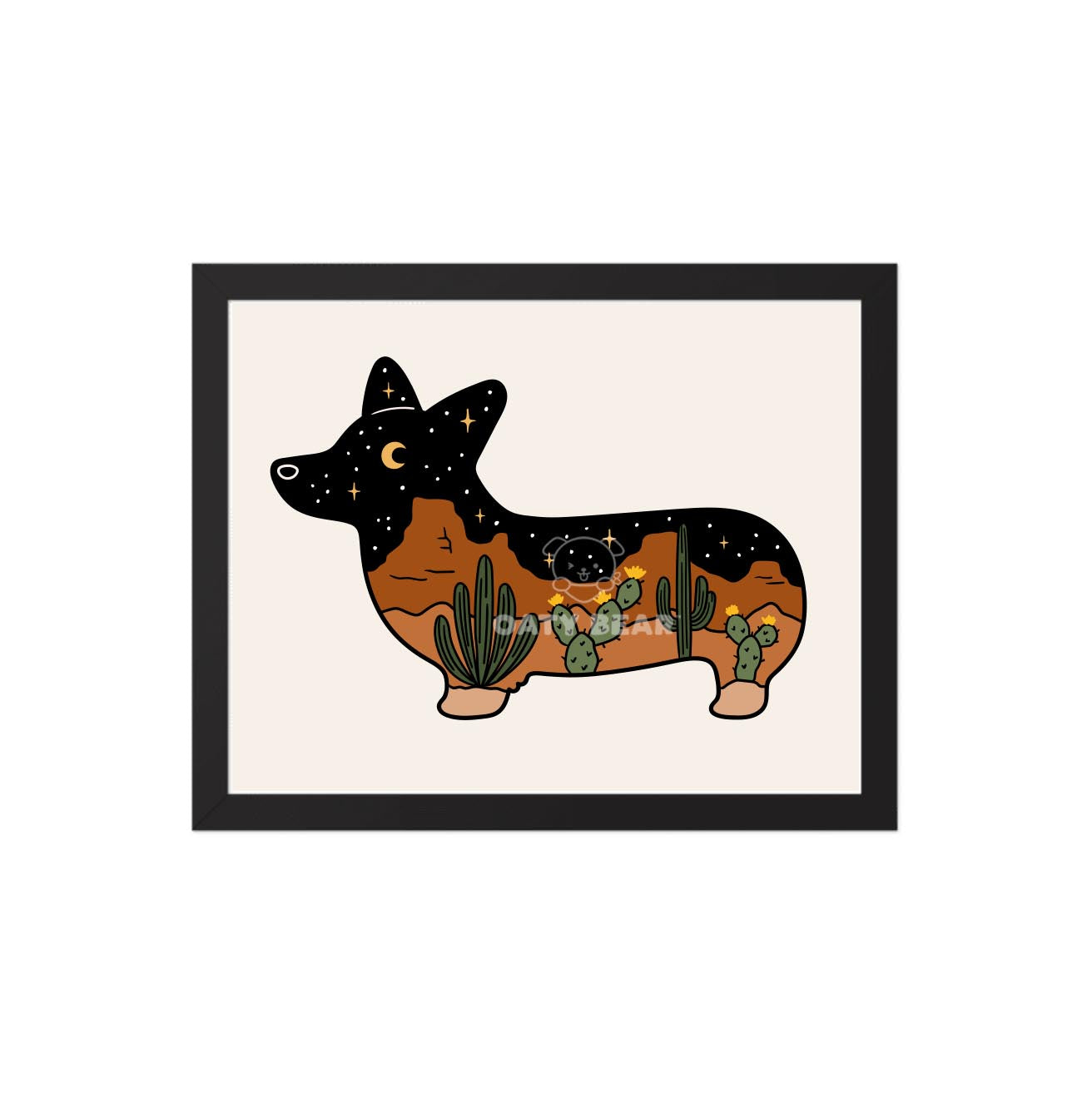 Art Print |Corgi Desertscape | 14x11
