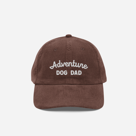 Adventure Dog Dad Corduroy Hat | Deep Brown