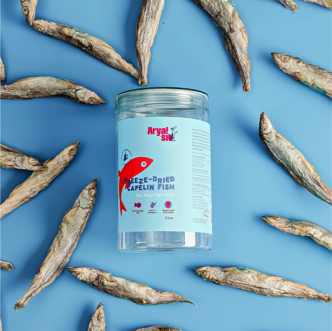 AryaSit! - Freeze-Dried Capeline Fish Cat & Dog Treats