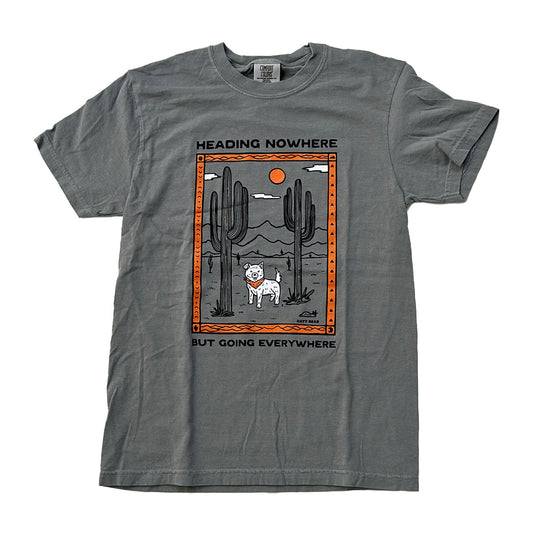 Heading Nowhere Comfort Colors T-shirt | Grey