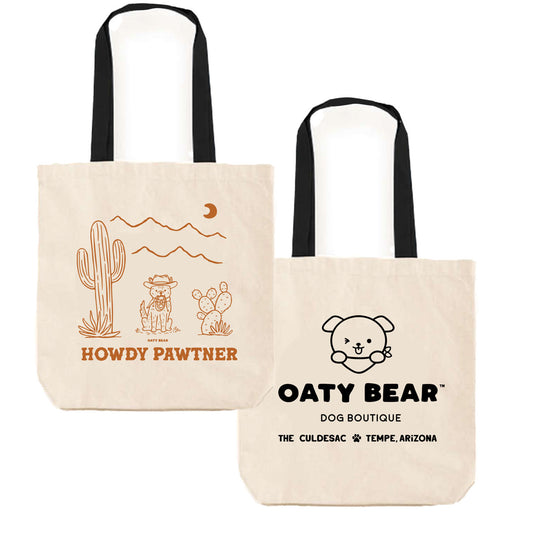 Howdy Pawtner Tote Bag (natural)