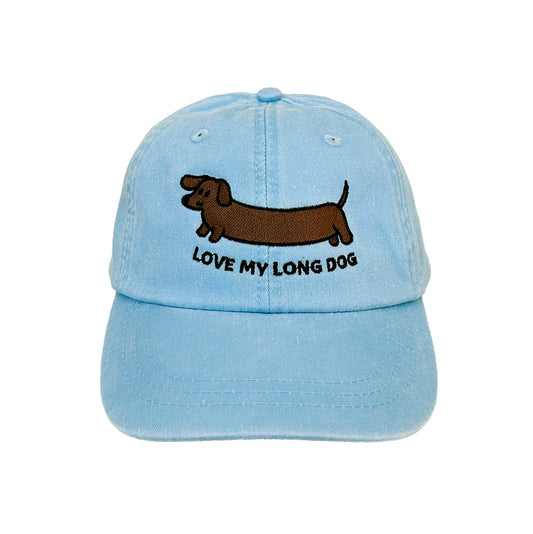 Doxie: Love My Long Dog Dad Hat | Baby Blue