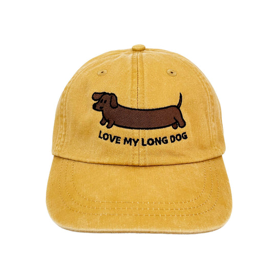Doxie: Love My Long Dog Dad Hat | Mustard