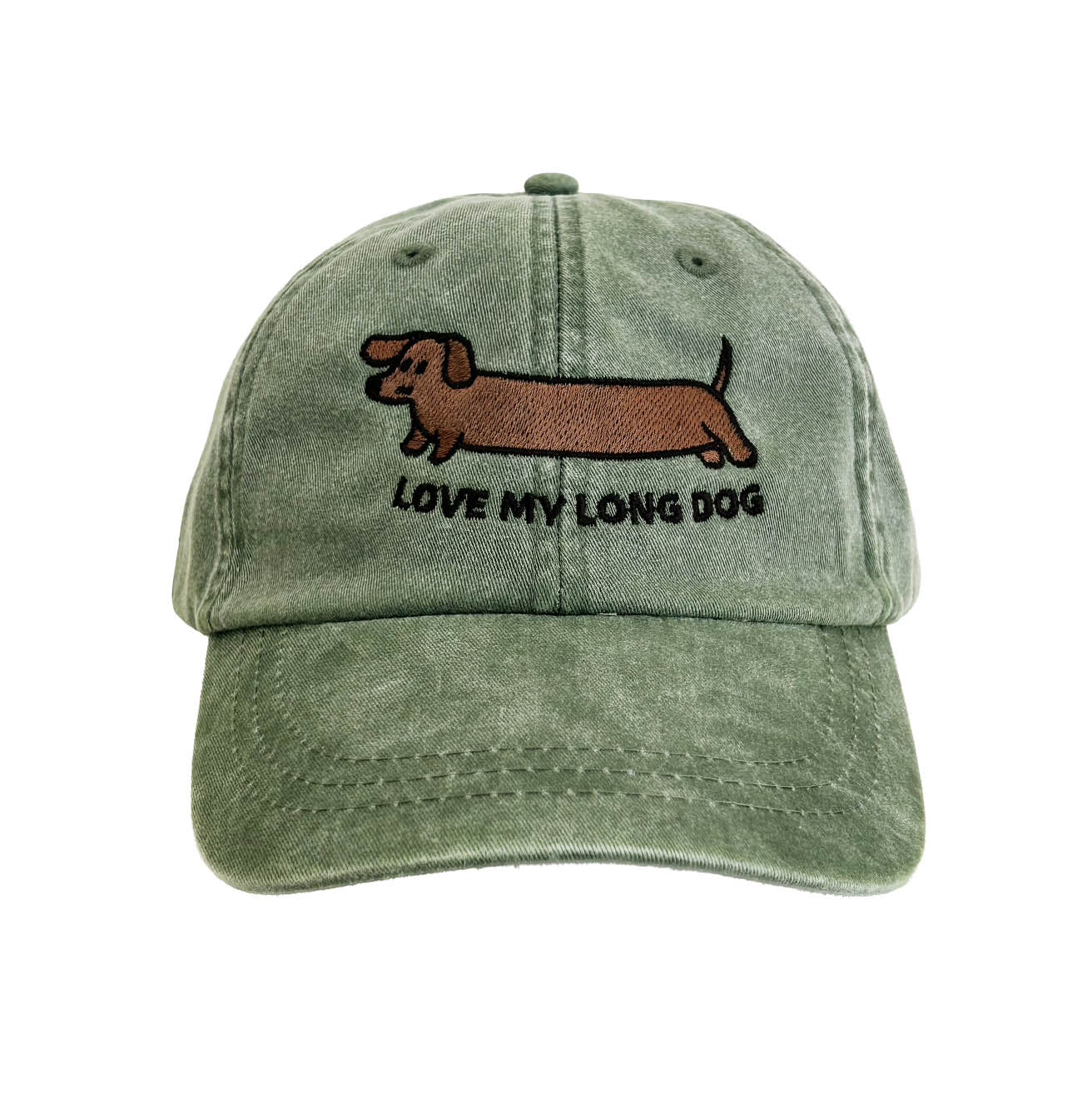 Doxie: Love My Long Dog Dad Hat | Spruce Green