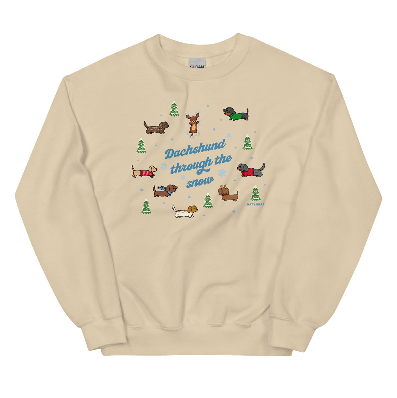 Dachshund Through the Snow Unisex Sweatshirt | Sand