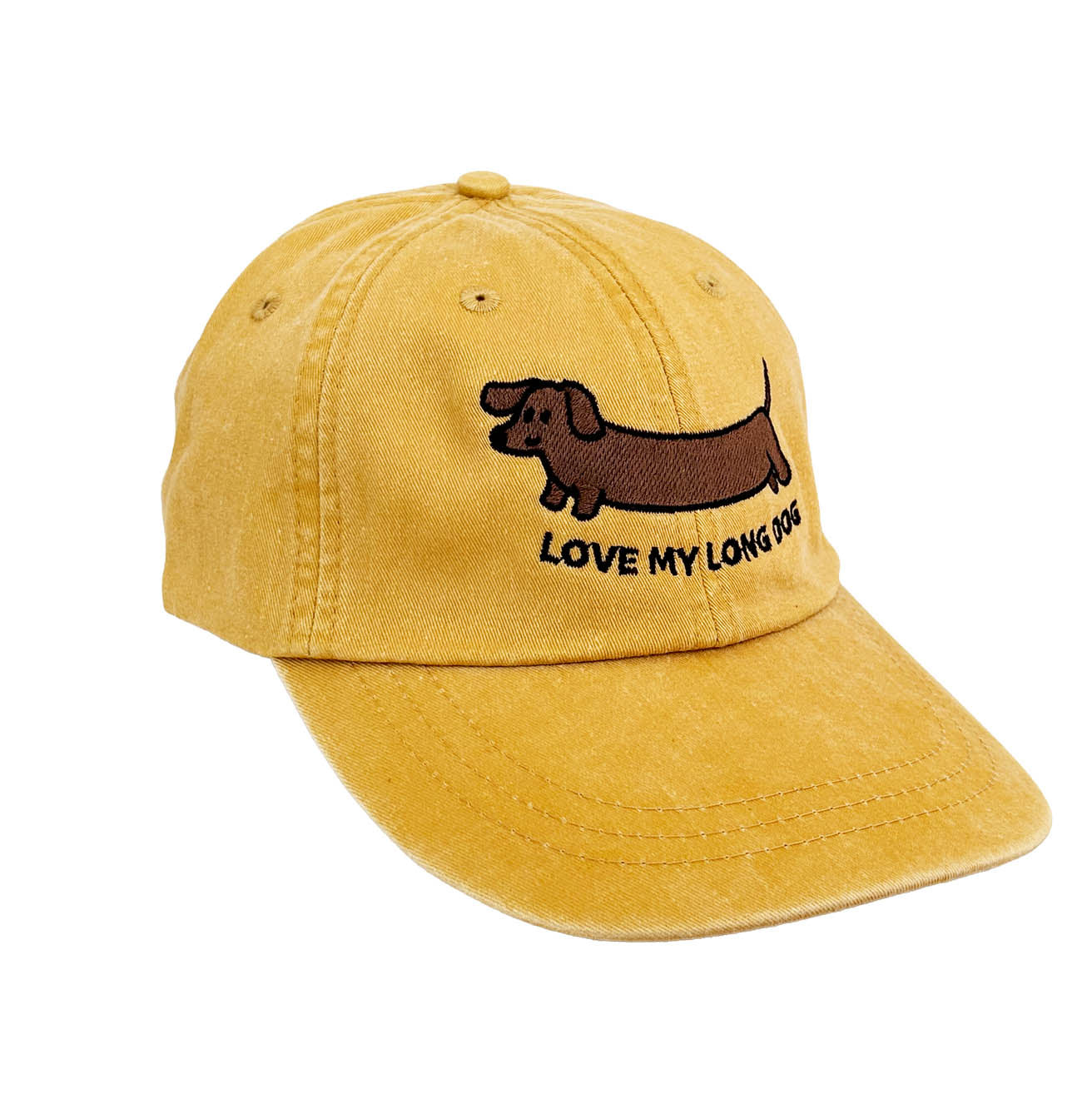 Doxie: Love My Long Dog Dad Hat | Mustard