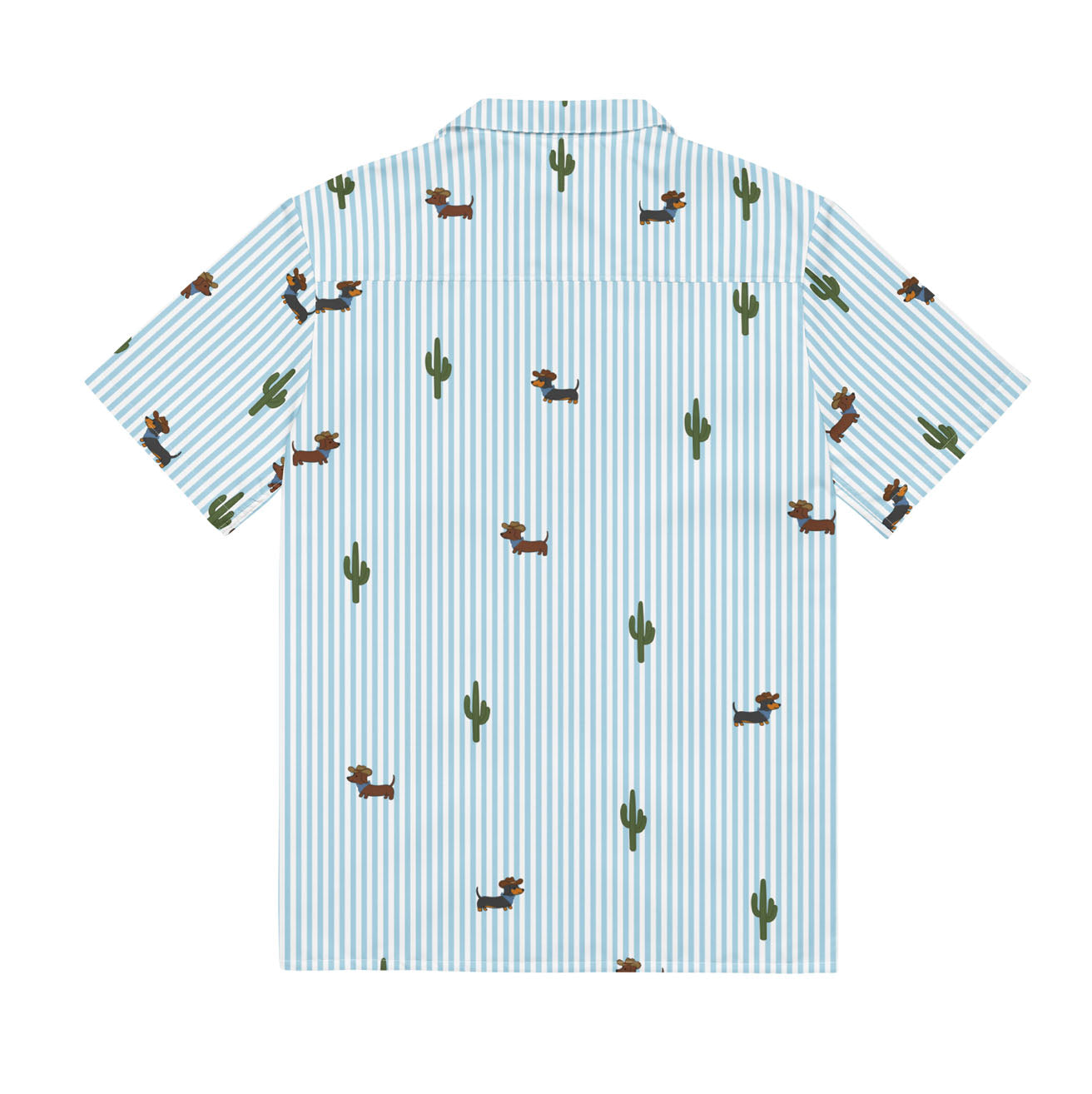 Doxie Cowboy Desert Unisex button shirt | Blue Stripe