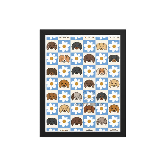 Art Print | Checkered Doxies | 11x14
