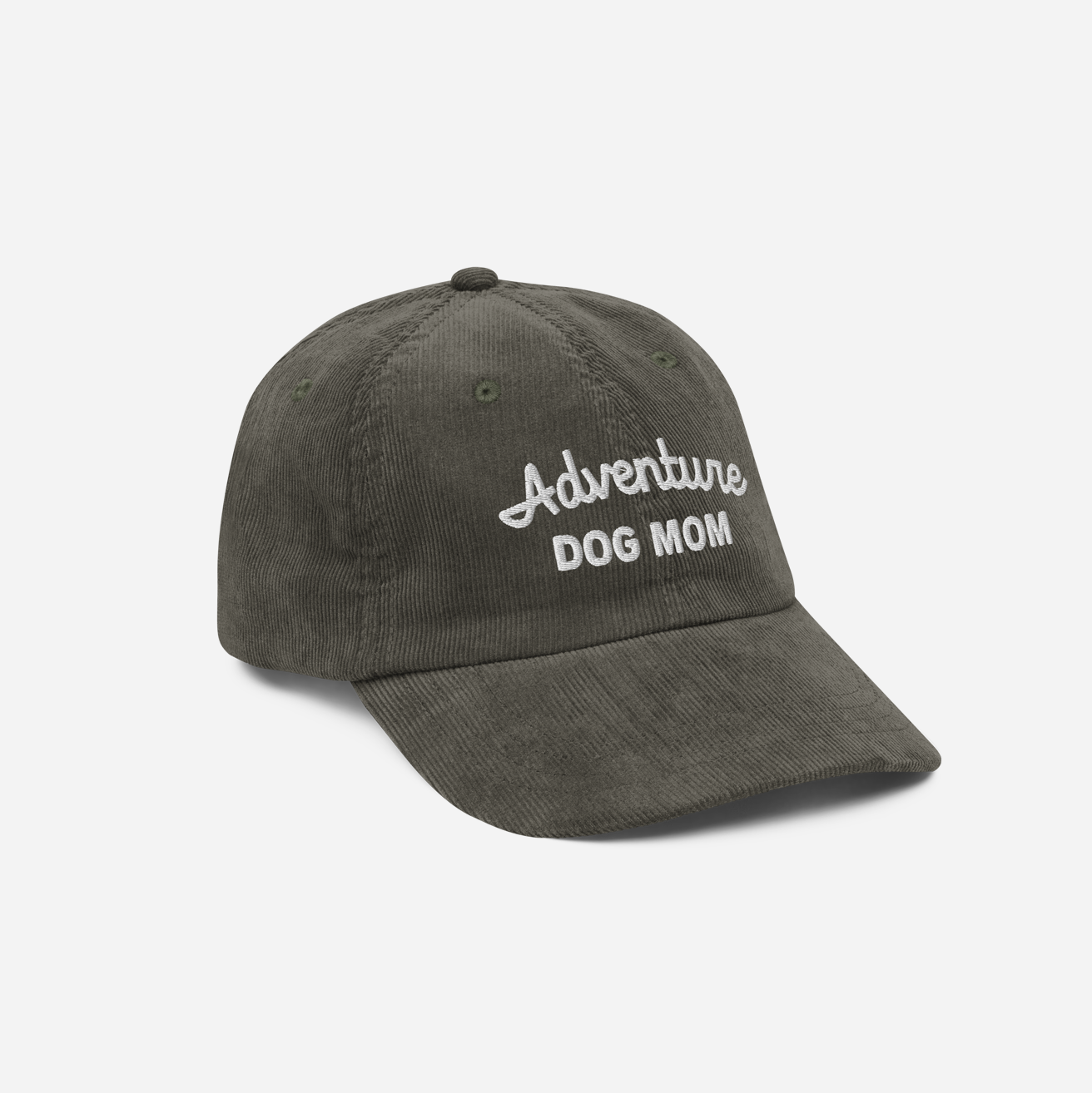 Adventure Dog Mom Corduroy Hat | Olive