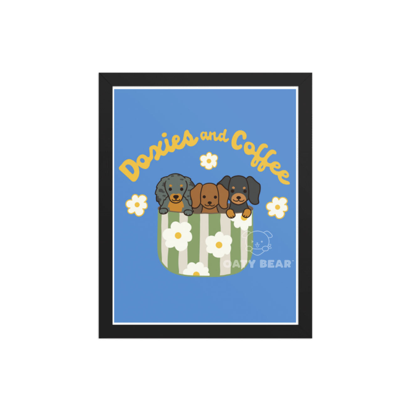 Art Print | Doxies & Coffee | 11x14