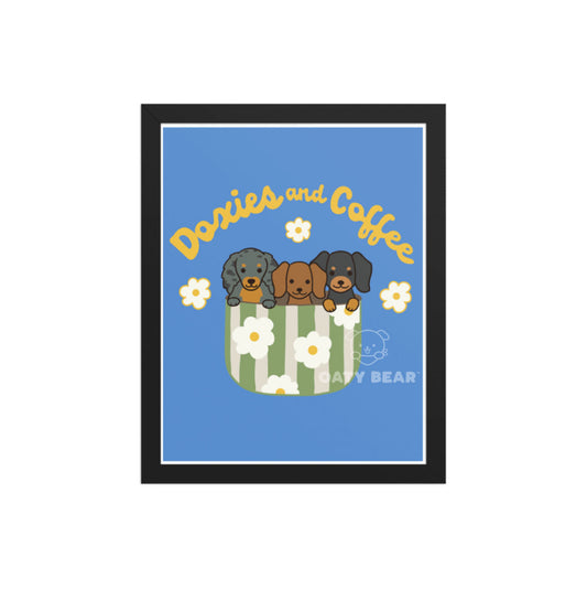 Art Print | Doxies & Coffee | 11x14