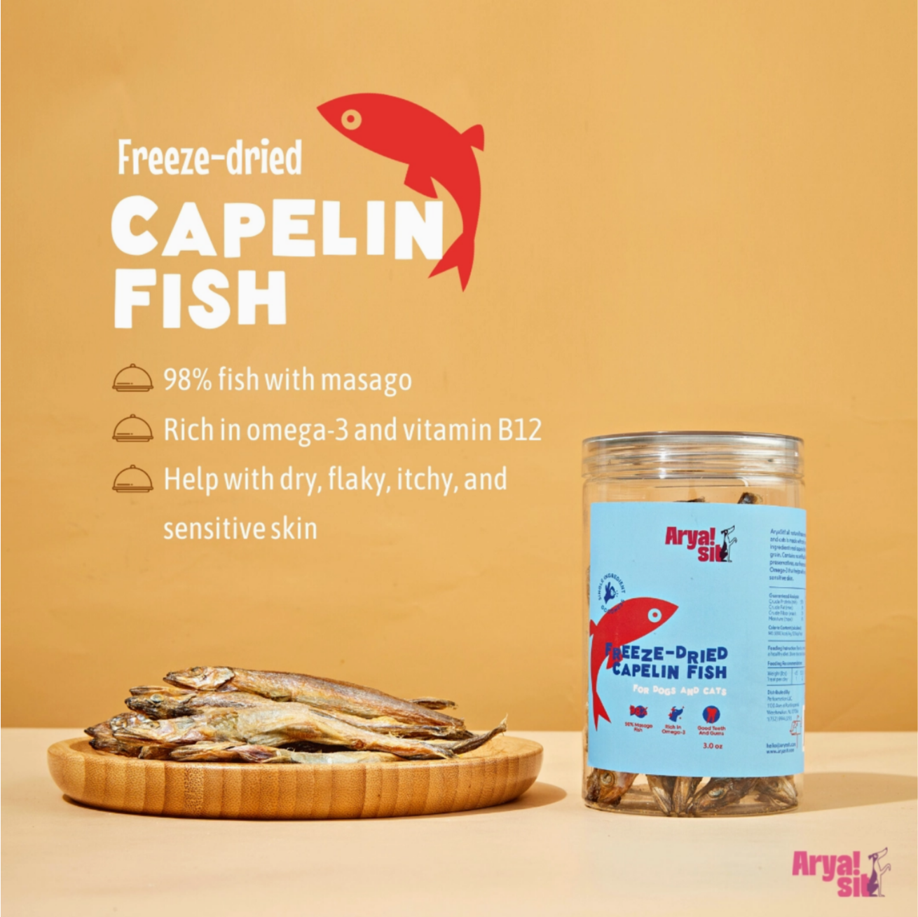 AryaSit! - Freeze-Dried Capeline Fish Cat & Dog Treats