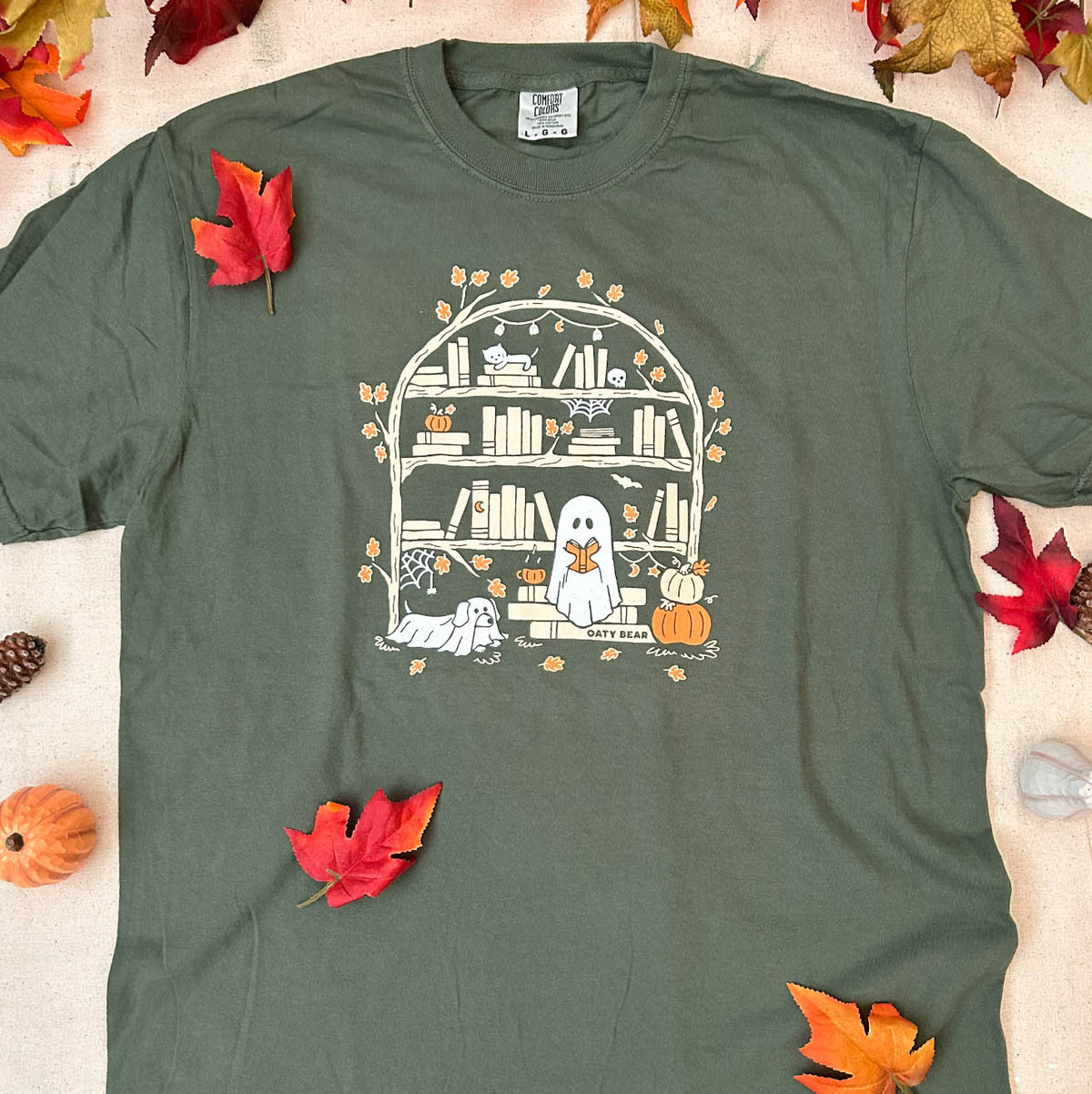 Pages and Pup Comfort Colors Unisex T-shirt | Sage