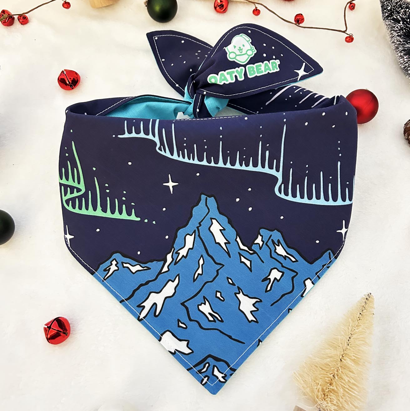 Winter Aurora Mountain Bandana