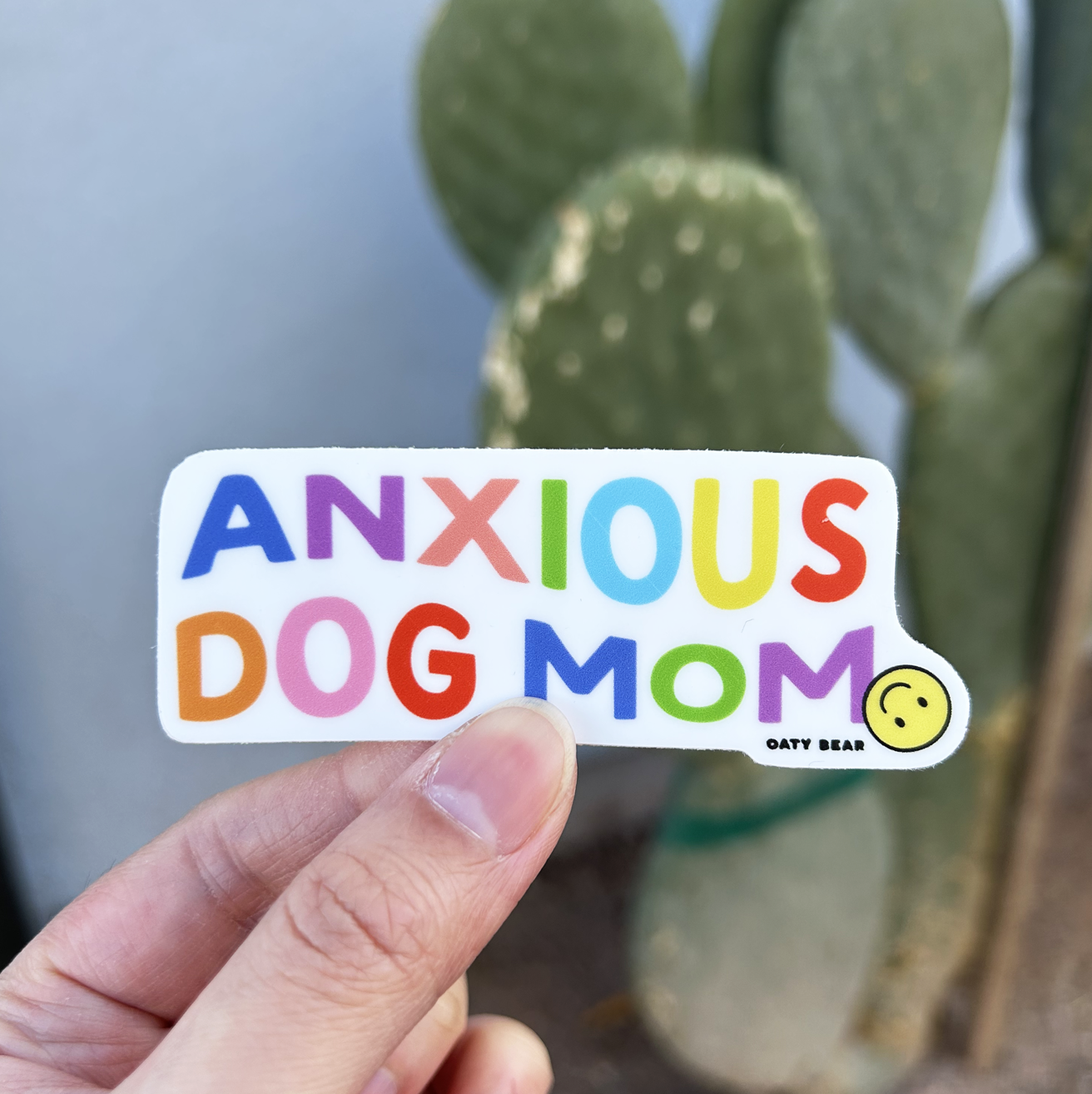 Anxious Dog Mom Vinyl Sticker