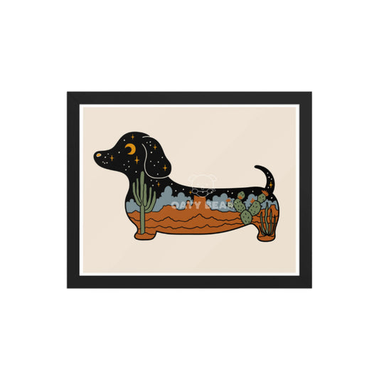 Art Print | Doxie Desertscape | 14x11