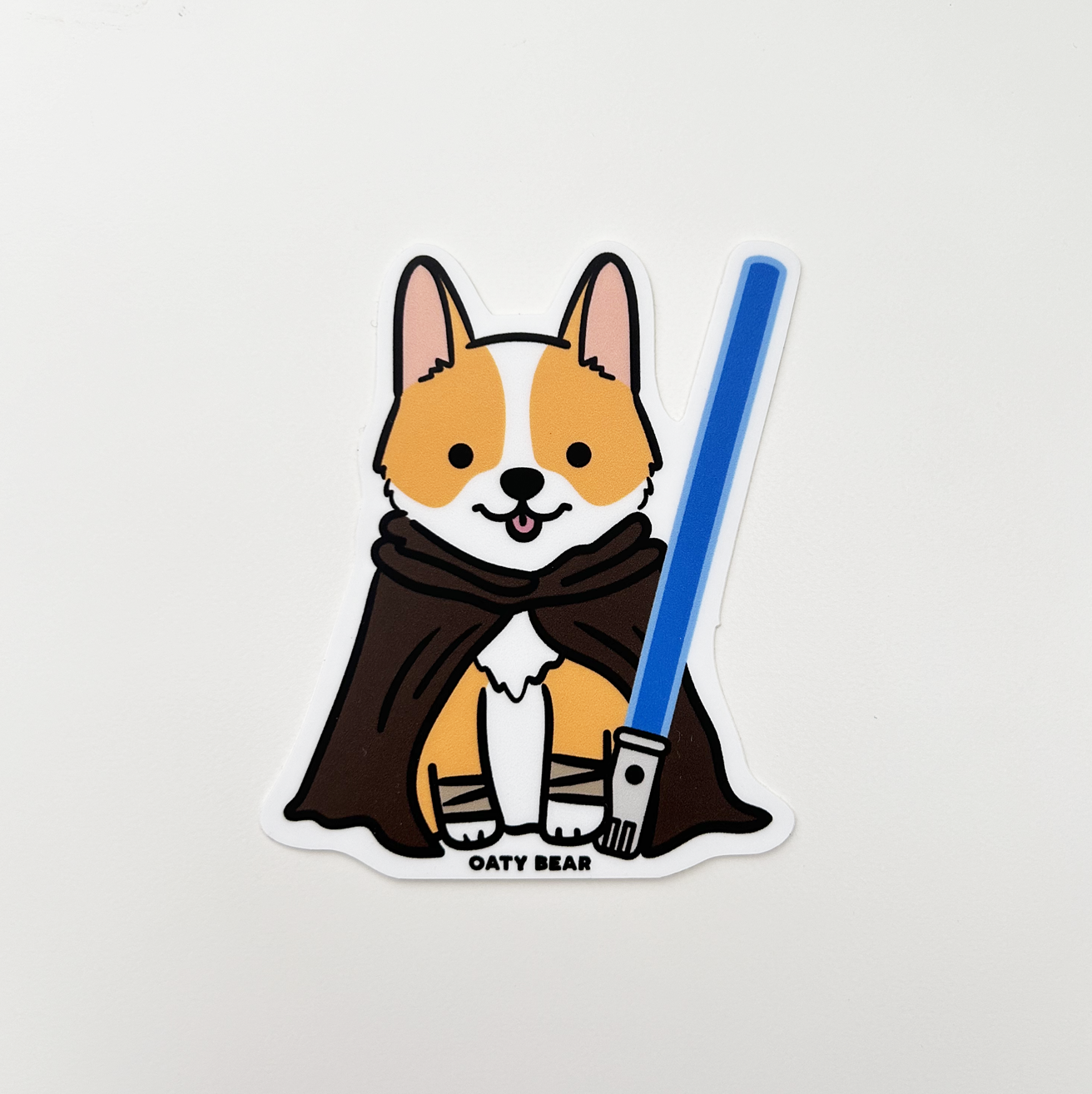 Star Paws Jedi Corgi Vinyl Sticker