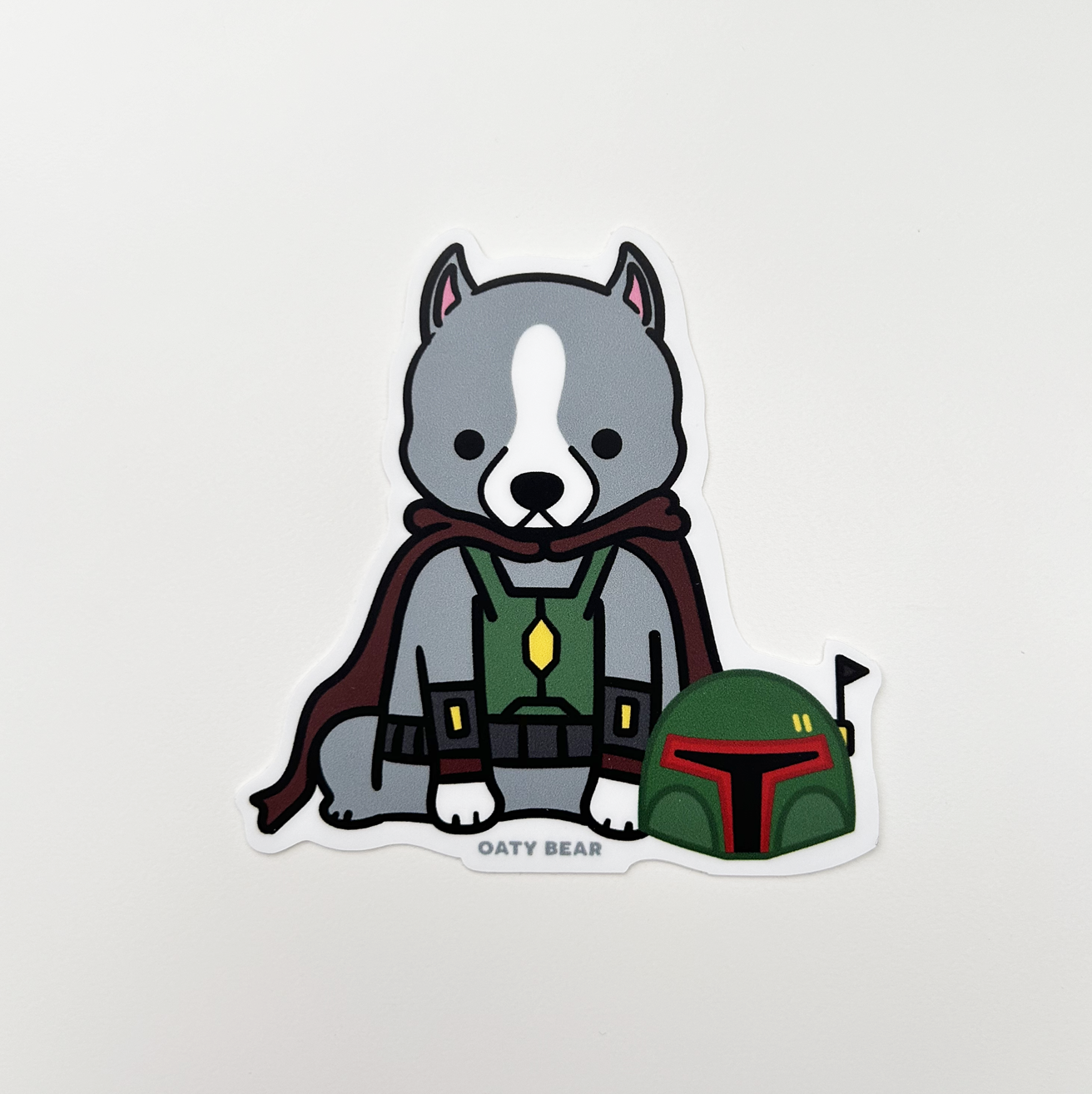 Star Paws Pittie Fett Vinyl Sticker