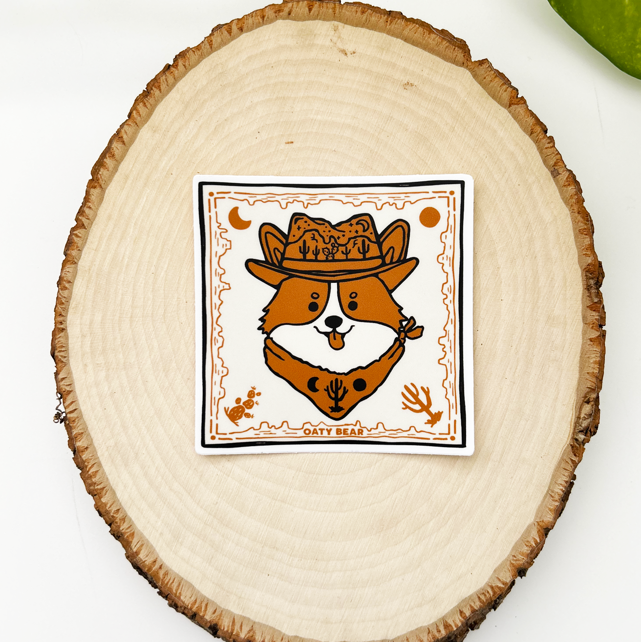 Desert Corgi Vinyl Sticker