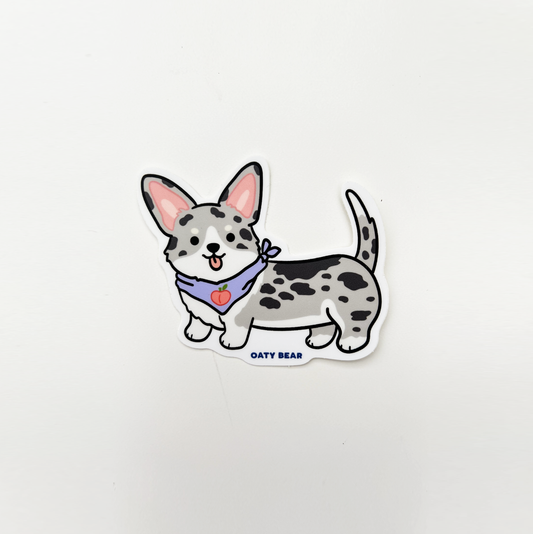 Corgi Merle Vinyl Sticker