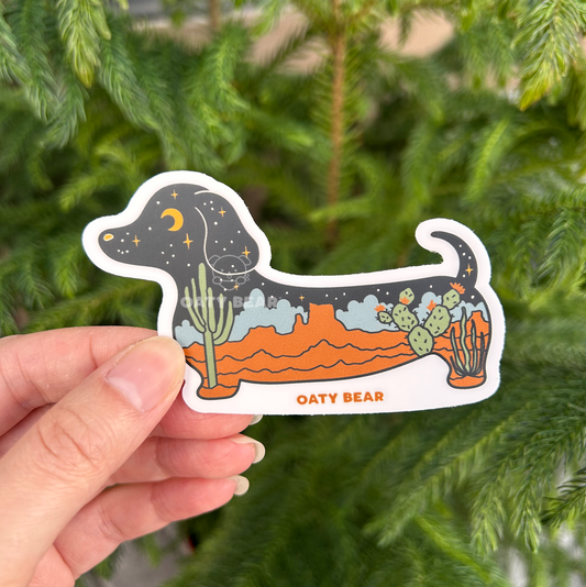 Doxie - Desertscape Vinyl Sticker