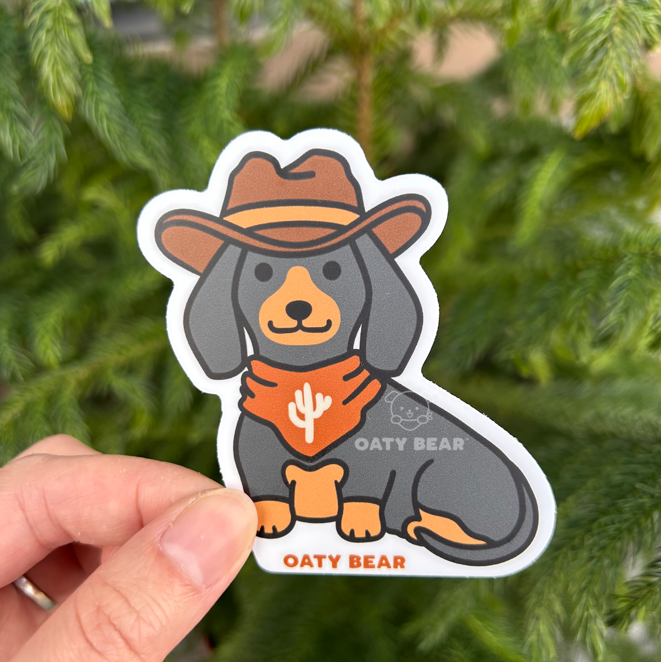 Doxie - Cowboy Vinyl Sticker