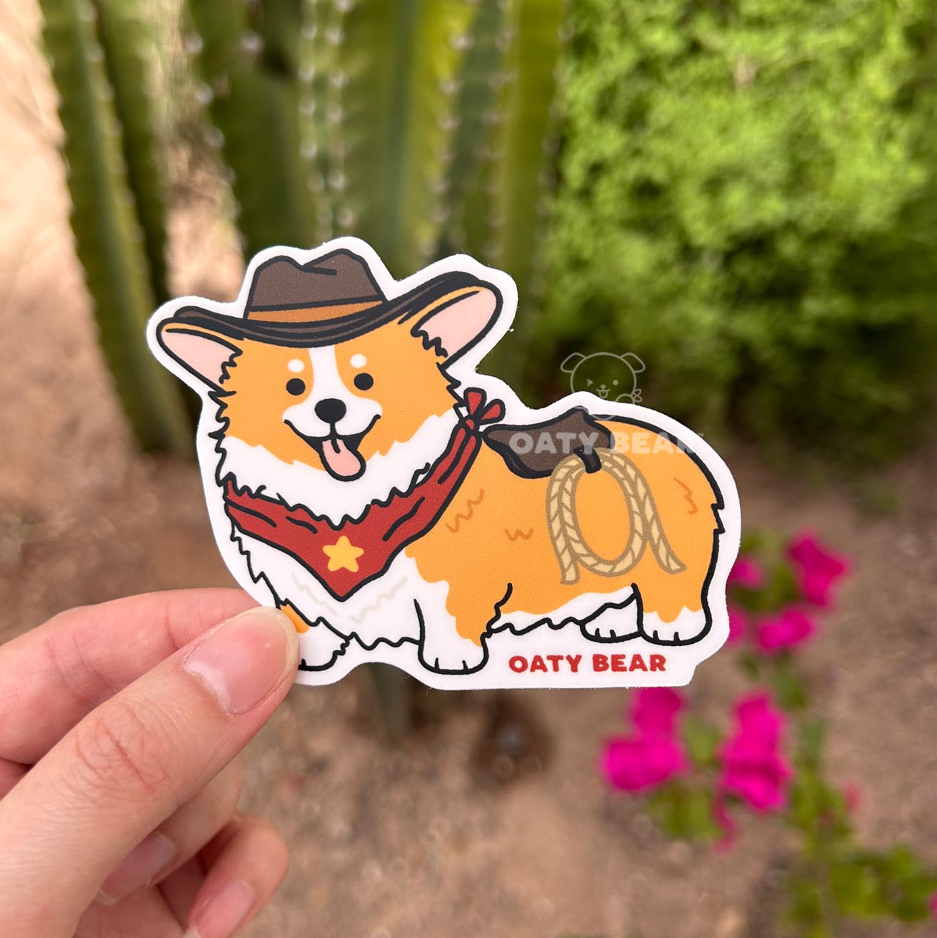 Corgi Western Vinyl Sticker