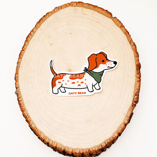 Doxie Piebald Vinyl Sticker