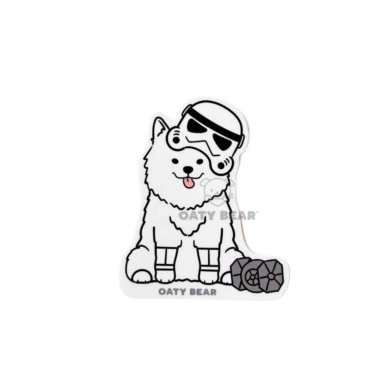 Star Paws Samoyed Trooper Vinyl Sticker