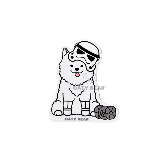 Star Paws Samoyed Trooper Vinyl Sticker