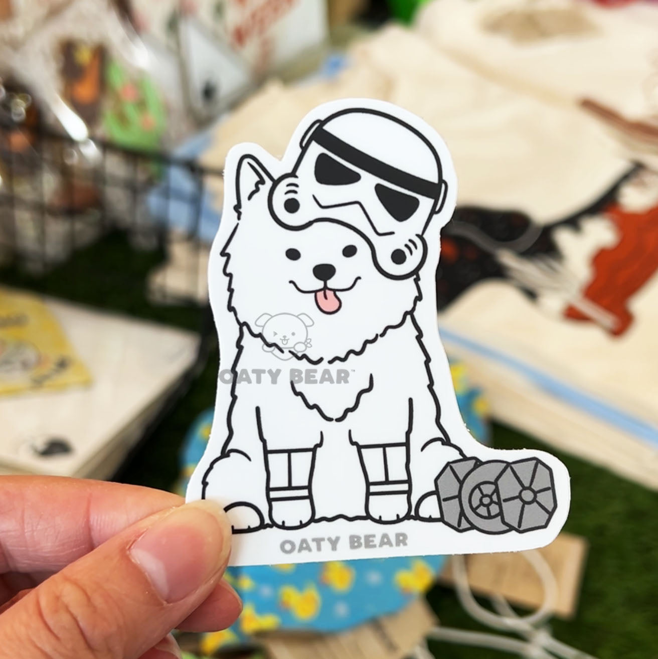 Star Paws Samoyed Trooper Vinyl Sticker