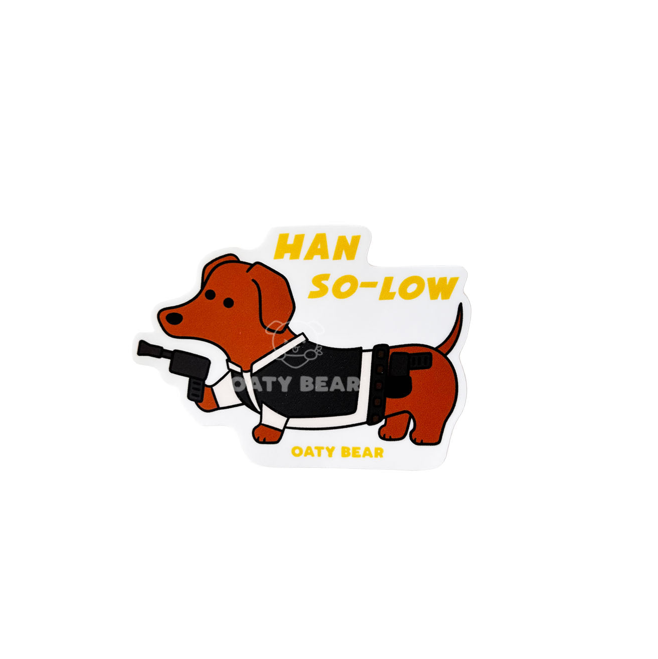 Star Paws Dachshund Han So-Low Vinyl Sticker