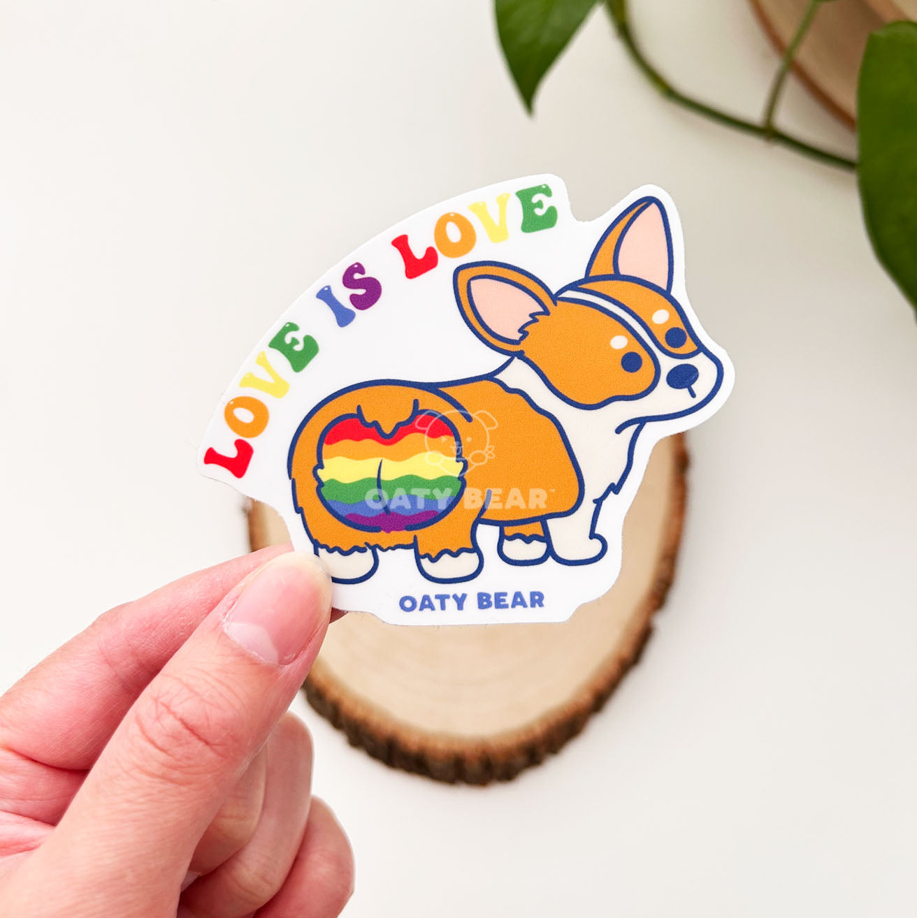 Pride - Corgi Love Vinyl Sticker