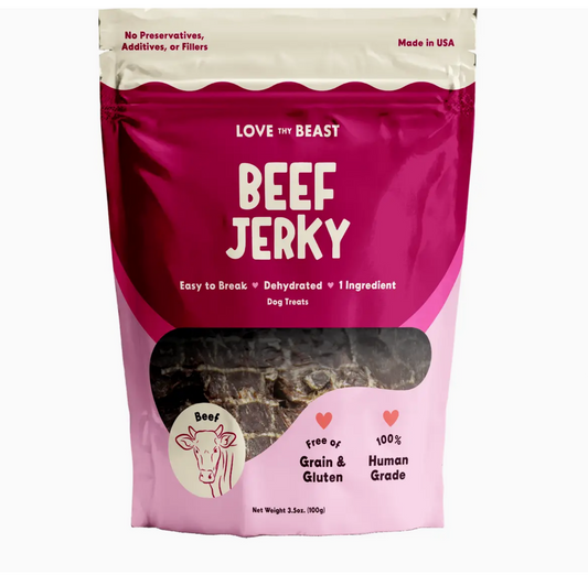 Love Thy Beast -Beef Jerky Dog Treats - 3.5 oz