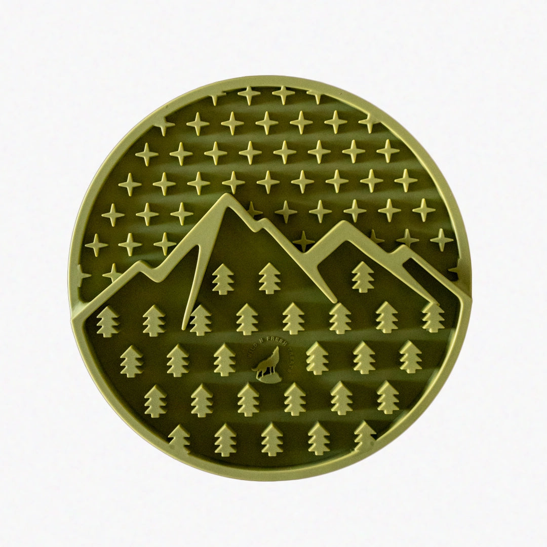 Mountain Grub Mat | Lick Mat - Green Olive